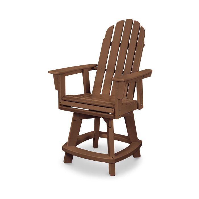 Vineyard Curveback Adirondack Swivel Counter Chair