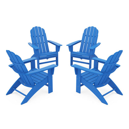 4-Piece Vineyard Curveback Adirondack Chair Conversation Set