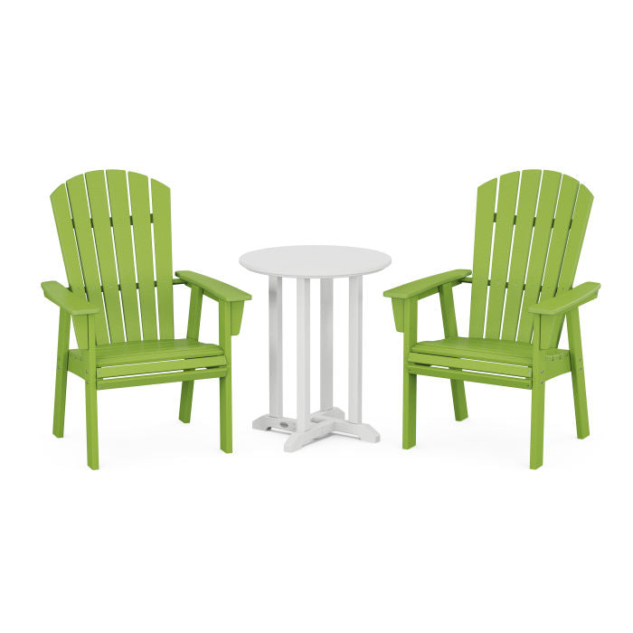 Nautical Adirondack 3-Piece Round Dining Set