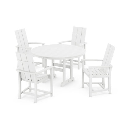 Modern Adirondack 5-Piece Round Farmhouse Dining Set