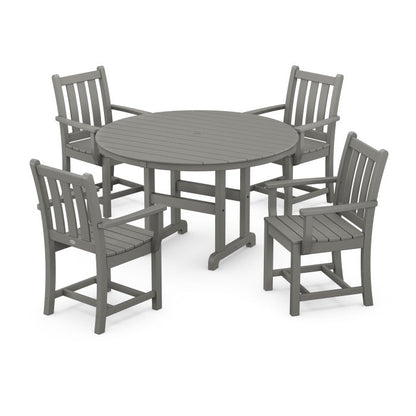 Traditional Garden 5-Piece Round Farmhouse Dining Set