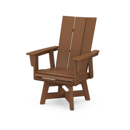 Modern Curveback Upright Adirondack Swivel Chair