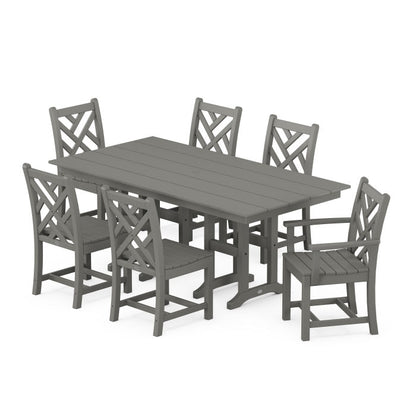 Chippendale 7-Piece Farmhouse Dining Set