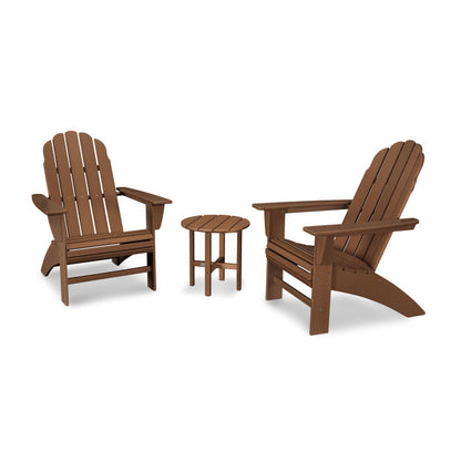 Vineyard 3-Piece Curveback Adirondack Set