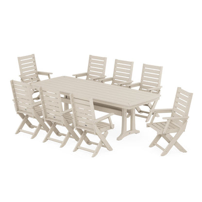 Captain 9-Piece Dining Set with Trestle Legs