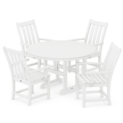 Vineyard 5-Piece Round Farmhouse Dining Set