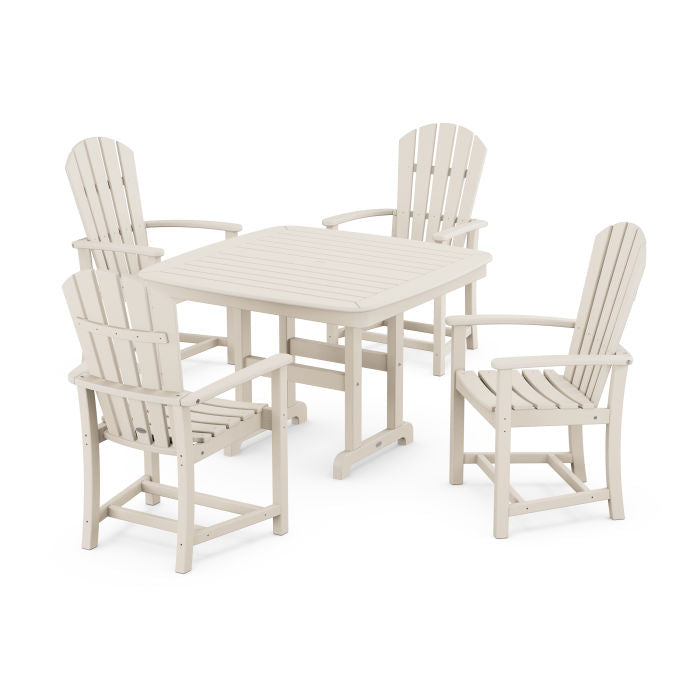 Palm Coast 5-Piece Dining Set with Trestle Legs