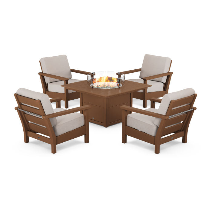 Harbour 5-Piece Conversation Set with Fire Pit Table