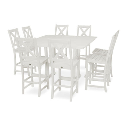 Braxton 9-Piece Farmhouse Trestle Bar Set