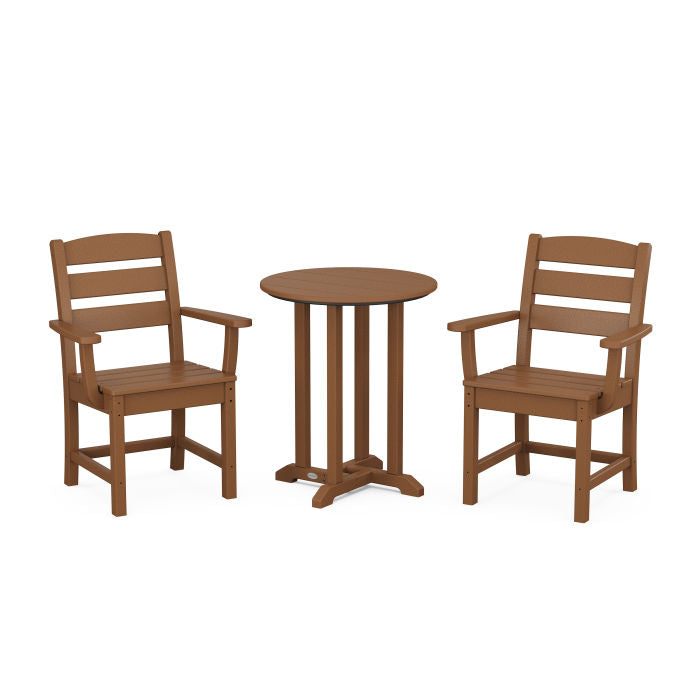 Lakeside 3-Piece Round Dining Set