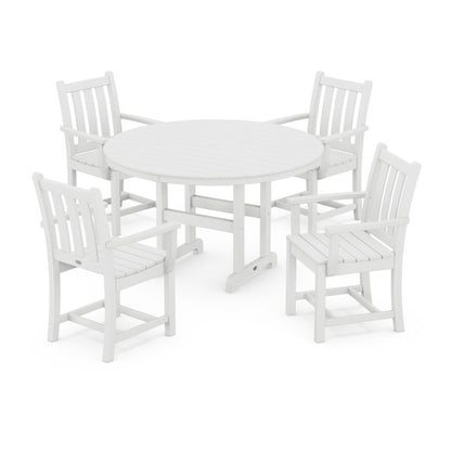Traditional Garden 5-Piece Round Farmhouse Dining Set