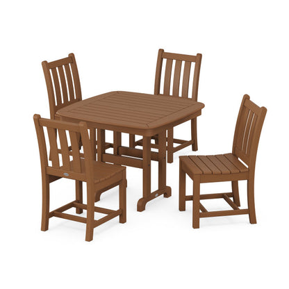 Traditional Garden Side Chair 5-Piece Dining Set