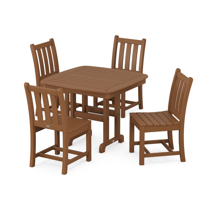 Traditional Garden Side Chair 5-Piece Dining Set
