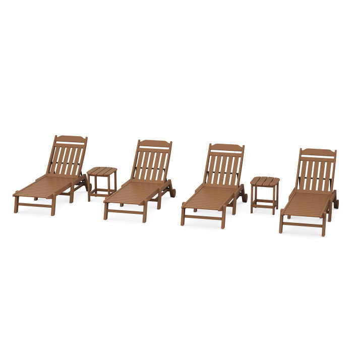 Country Living 6-Piece Chaise Set with Wheels