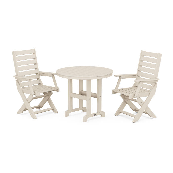 Captain 3-Piece Round Dining Set