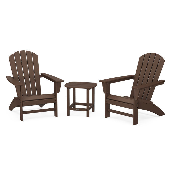 Nautical 3-Piece Adirondack Set with South Beach 18" Side Table