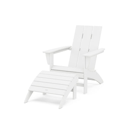 Modern Adirondack Chair 2-Piece Set with Ottoman