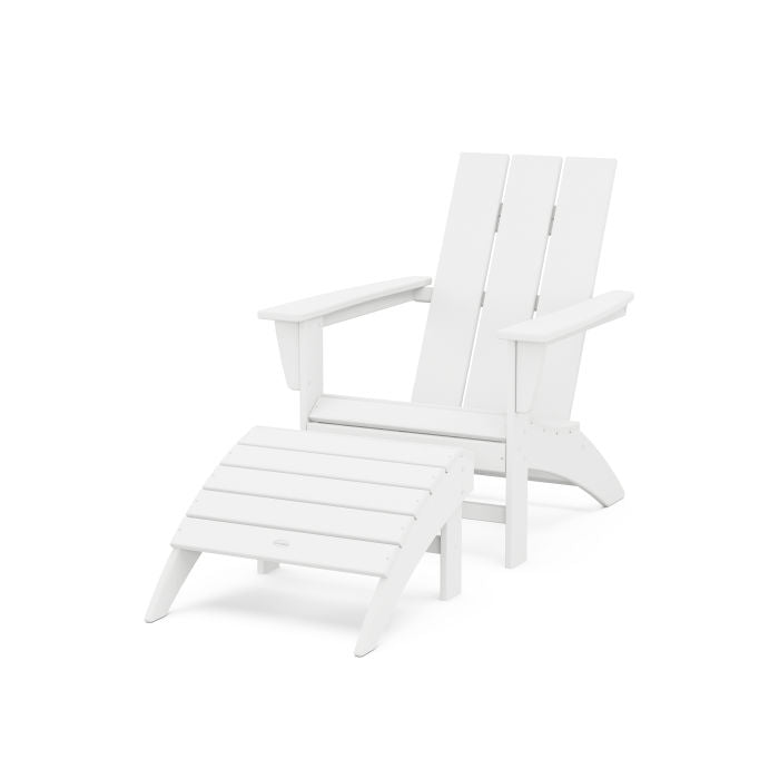 Modern Adirondack Chair 2-Piece Set with Ottoman