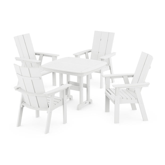 Modern Curveback Adirondack 5-Piece Dining Set