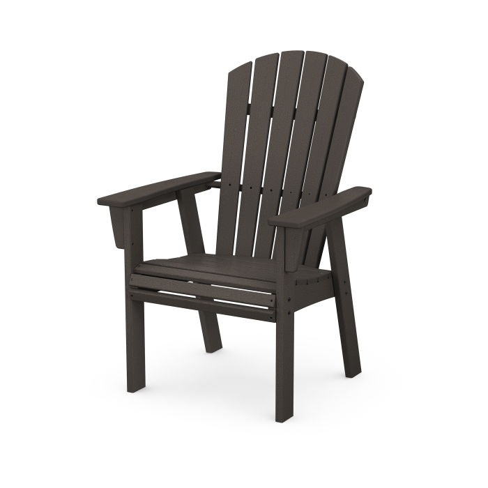 Nautical Curveback Adirondack Dining Chair in Vintage Finish