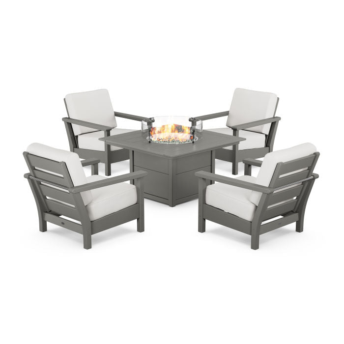 Harbour 5-Piece Conversation Set with Fire Pit Table