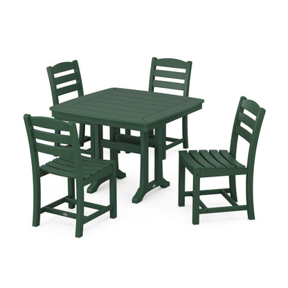 La Casa Café Side Chair 5-Piece Dining Set with Trestle Legs