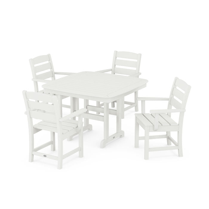 Lakeside 5-Piece Dining Set with Trestle Legs in Vintage Finish