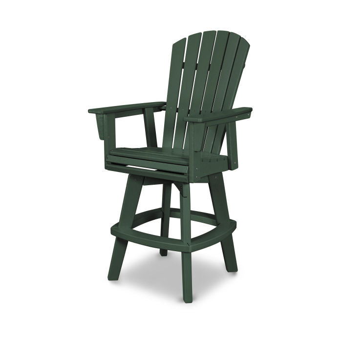 Nautical Curveback Adirondack Swivel Bar Chair