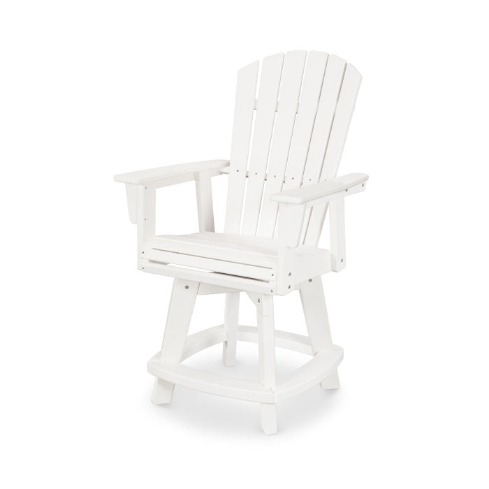 Nautical Curveback Adirondack Swivel Counter Chair