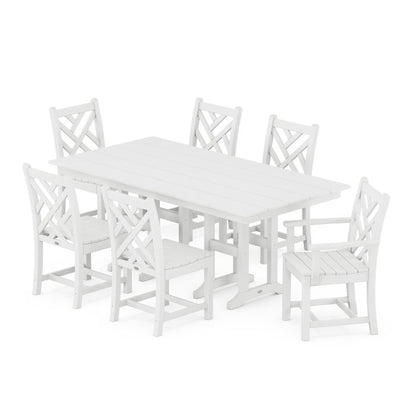Chippendale 7-Piece Farmhouse Dining Set