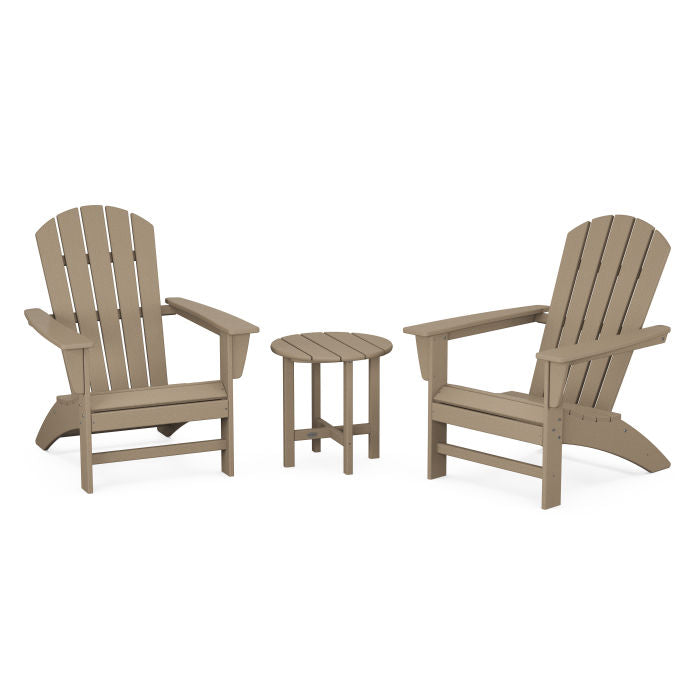 Nautical 3-Piece Adirondack Set in Vintage Finish