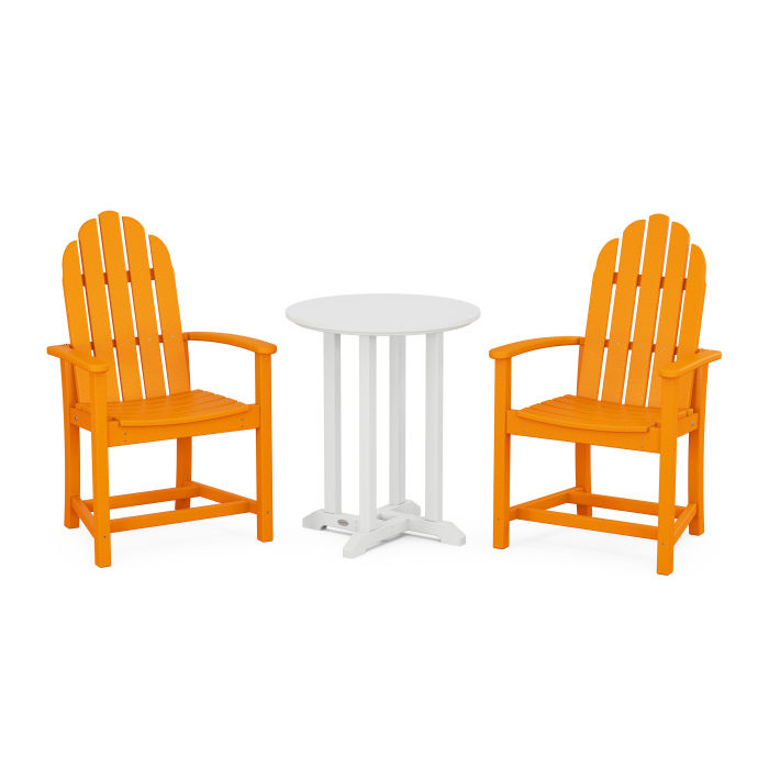 Classic Adirondack 3-Piece Round Dining Set