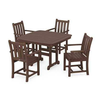 Traditional Garden 5-Piece Dining Set with Trestle Legs