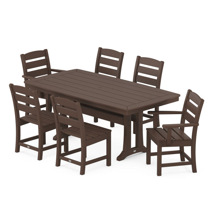 Lakeside 7-Piece Nautical Trestle Dining Set