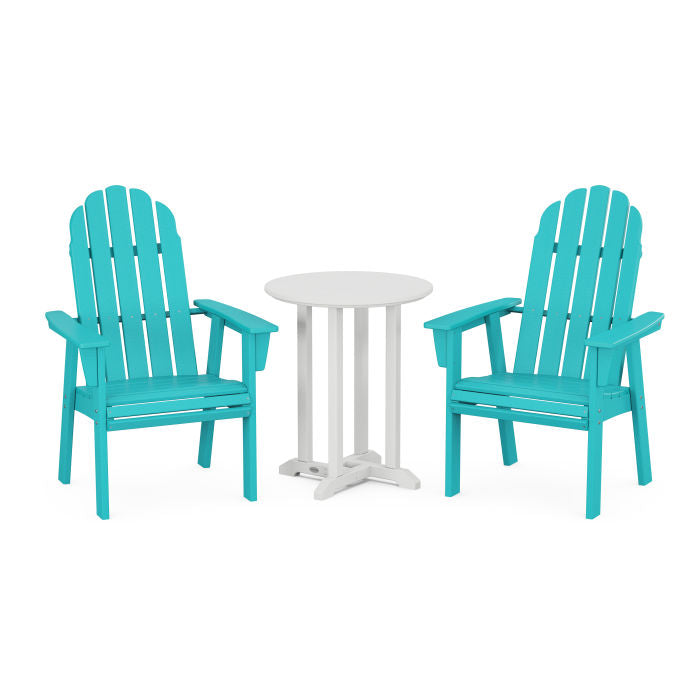 Vineyard Adirondack 3-Piece Round Dining Set