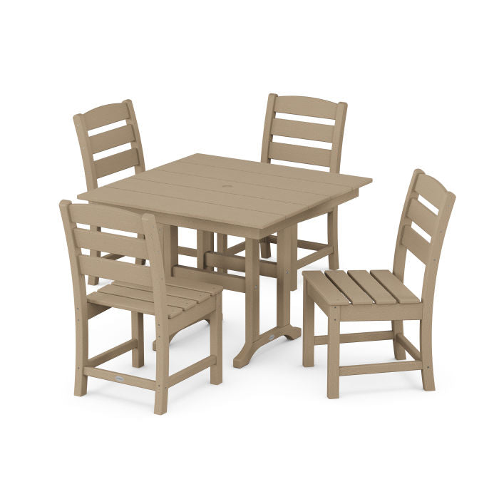 Lakeside Side Chair 5-Piece Farmhouse Dining Set in Vintage Finish