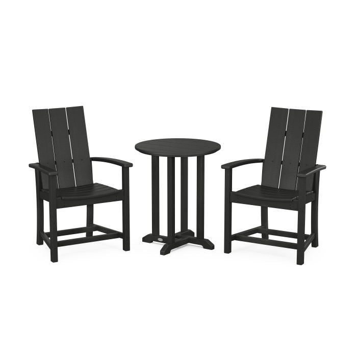 Modern Adirondack 3-Piece Round Farmhouse Dining Set