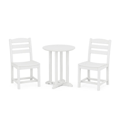 La Casa Café Side Chair 3-Piece Round Dining Set