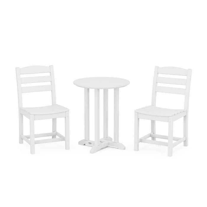 La Casa Café Side Chair 3-Piece Round Dining Set