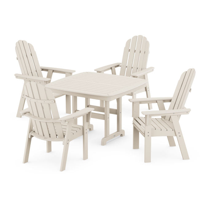 Vineyard Curveback Adirondack 5-Piece Dining Set