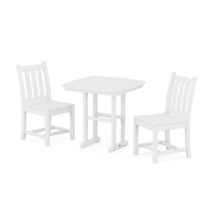 Traditional Garden Side Chair 3-Piece Dining Set