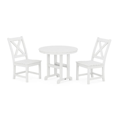 Braxton Side Chair 3-Piece Round Dining Set