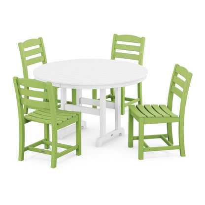 La Casa Café Side Chair 5-Piece Round Farmhouse Dining Set