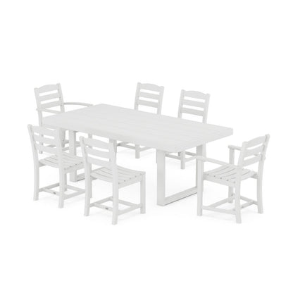 La Casa Café 7-Piece Dining Set with Trestle Legs