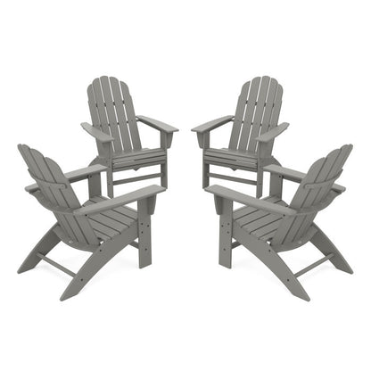 4-Piece Vineyard Curveback Adirondack Chair Conversation Set