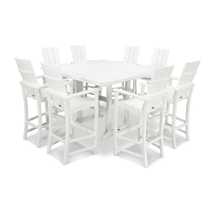 Modern Adirondack 9-Piece Farmhouse Trestle Bar Set