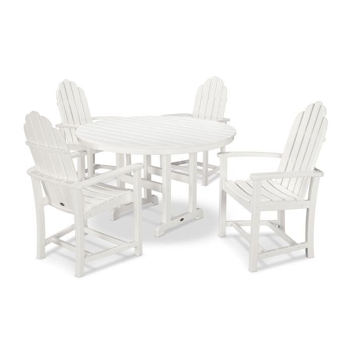 Classic Adirondack 5-Piece Round Farmhouse Dining Set