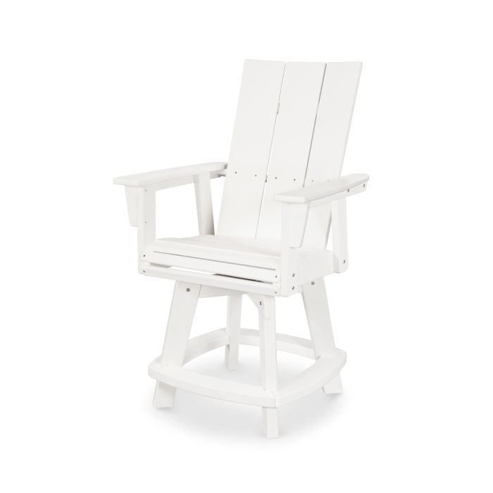 Modern Curveback Adirondack Swivel Counter Chair