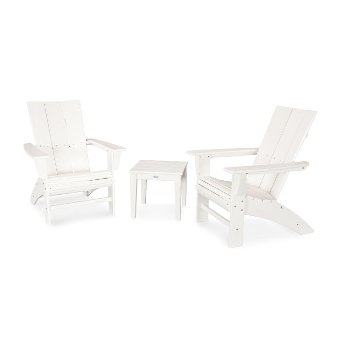 Modern 3-Piece Curveback Adirondack Set