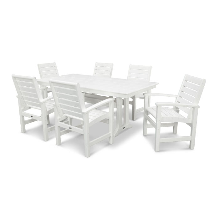 Signature 7-Piece Farmhouse Dining Set with Trestle Legs